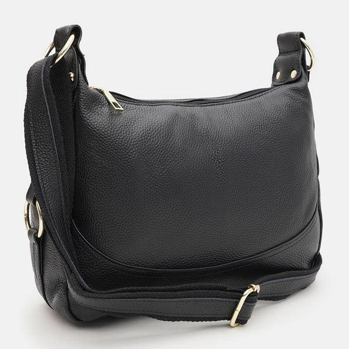 Женская кожаная сумка Borsa Leather K1669bl-black купить недорого в Ты Купи