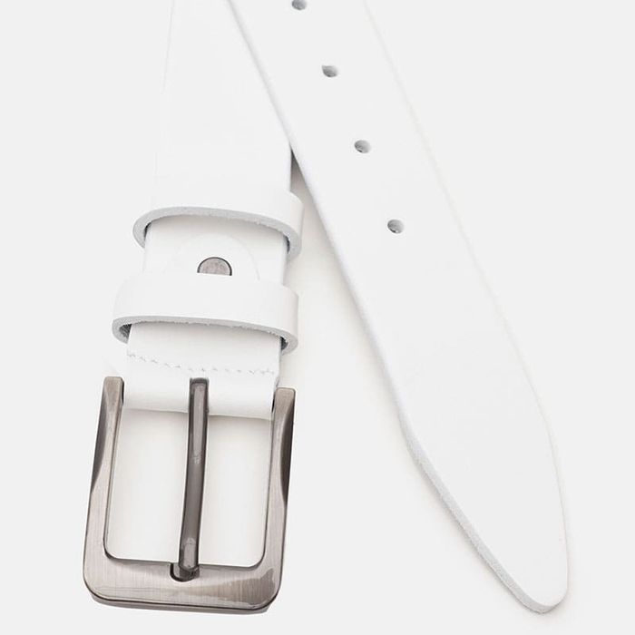 Мужской кожаный ремень Borsa Leather V1125FX43-white купить недорого в Ты Купи