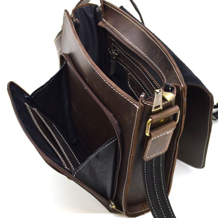 Мужская кожаная коричневая сумка TARWA rcw-3027-3md купить недорого в Ты Купи