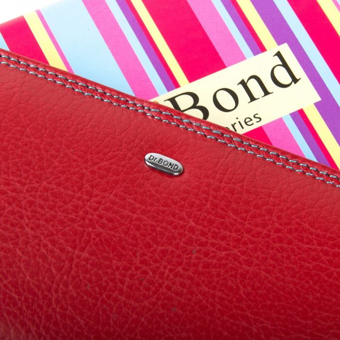 Жіночий шкіряний гаманець Rainbow DR. BOND WRN-22 red купити недорого в Ти Купи