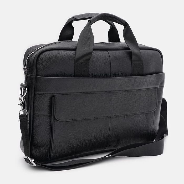 Мужская кожаная сумка - портфель Keizer K17069bl-black купить недорого в Ты Купи