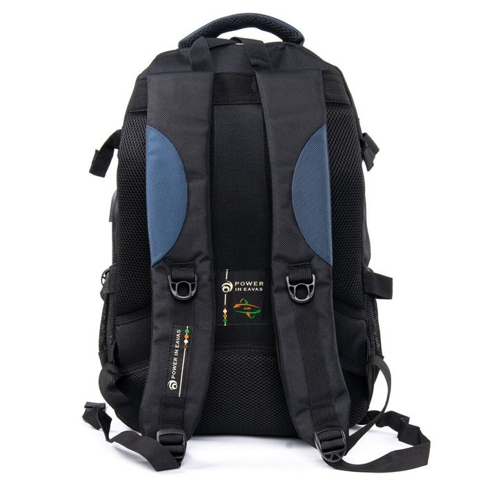 Городской рюкзак для ноутбука с USB Power In Eavas 9629 black-blue купить недорого в Ты Купи