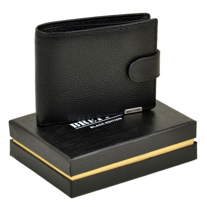 Шкіряний чоловічий гаманець Classic Bretton M3602 black купити недорого в Ти Купи