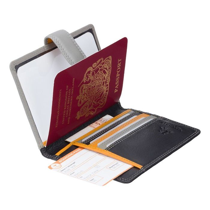 Шкіряна обкладинка для паспорта Visconti rb75 blk m купити недорого в Ти Купи