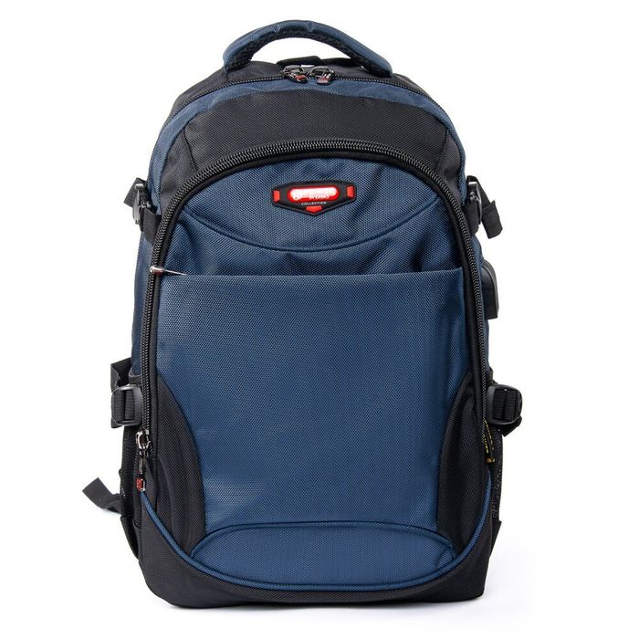 Городской рюкзак для ноутбука с USB Power In Eavas 9629 black-blue купить недорого в Ты Купи