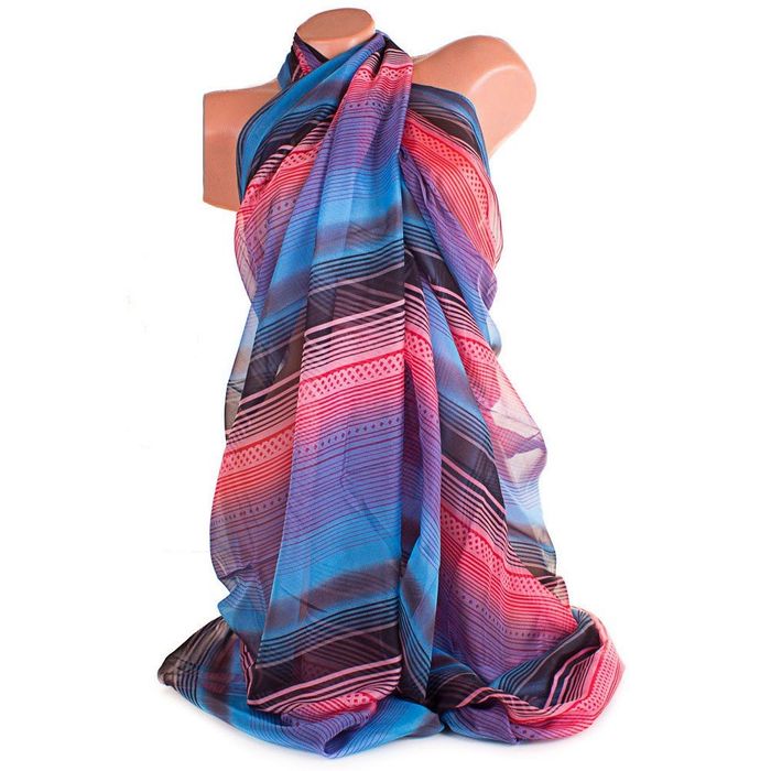 Жіночий різнокольоровий шарф з шифону ETERNO p-p-67 купити недорого в Ти Купи