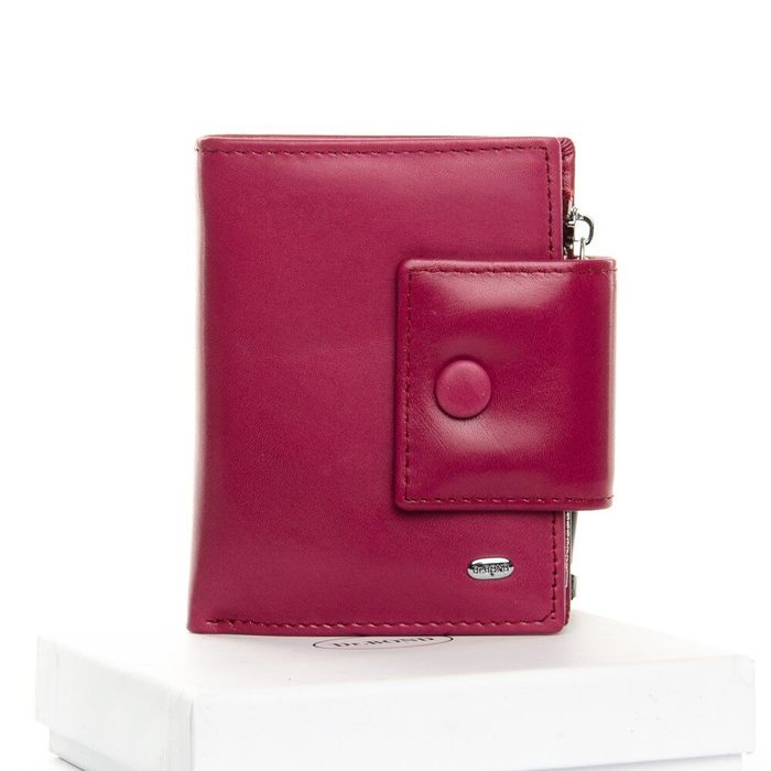 Жіночий компактний гаманець Classic шкіра DR. BOND WS-5 plum-red купити недорого в Ти Купи