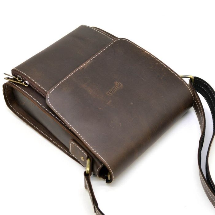 Чоловіча шкіряна коричнева сумка TARWA rcw-3027-3md купити недорого в Ти Купи