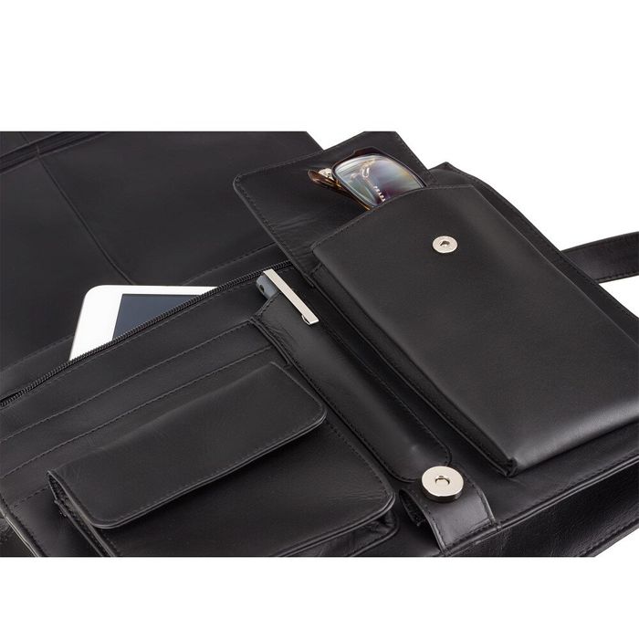 Шкіряна сумка-месенджер Visconti TESS-L 753 BLK купити недорого в Ти Купи