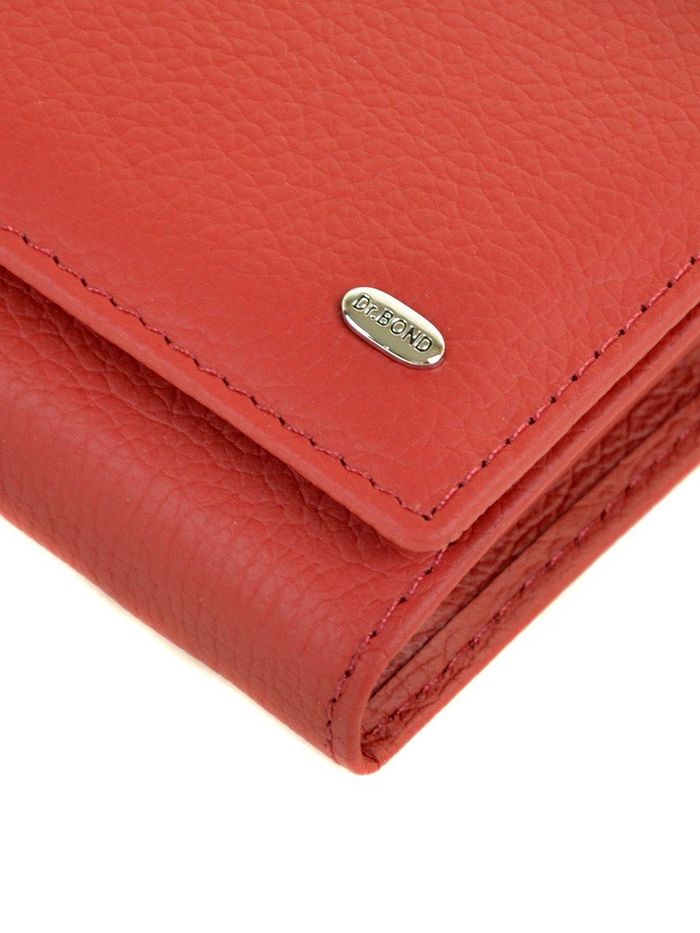 Жіночий шкіряний червоний гаманець Classik dr.Bond W501 red купити недорого в Ти Купи