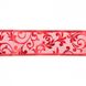 Стрічка декоративна 6 см х 2 м, червона, з візерунком, напівпрозора YES 750318