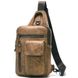 Шкіряна світло-коричнева сумка-слінг Vintage 20096