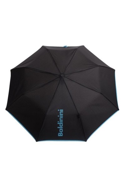 Зонт-полуавтомат Baldinini Черный с бирюзой (30015) купить недорого в Ты Купи