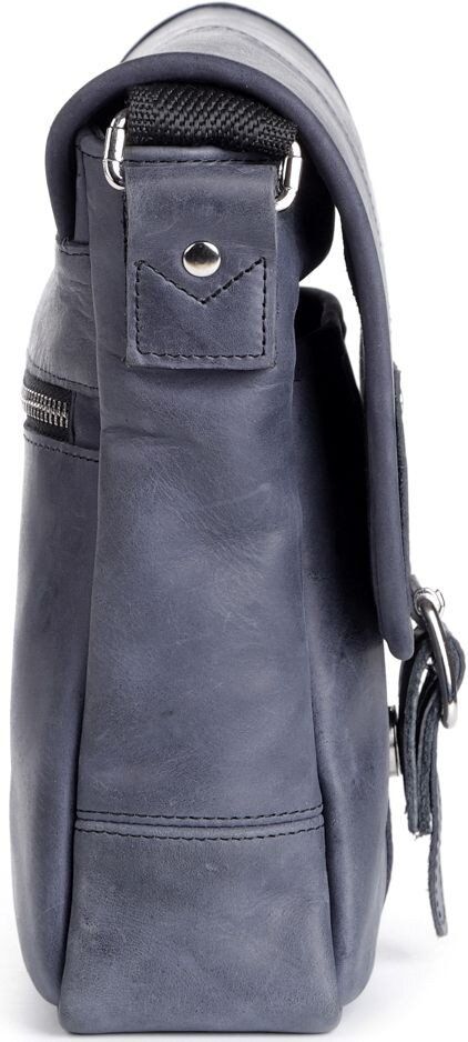 Чоловіча шкіряна сумка SHVIGEL 11015 Темно-синій купити недорого в Ти Купи