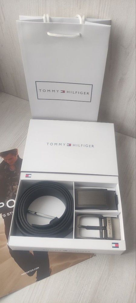 Мужской подарочный набор ремень + две пряжки TOММИ silver купить недорого в Ты Купи