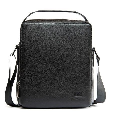 Мужская кожаная сумка через плечо BRETTON 3516-3 black купить недорого в Ты Купи