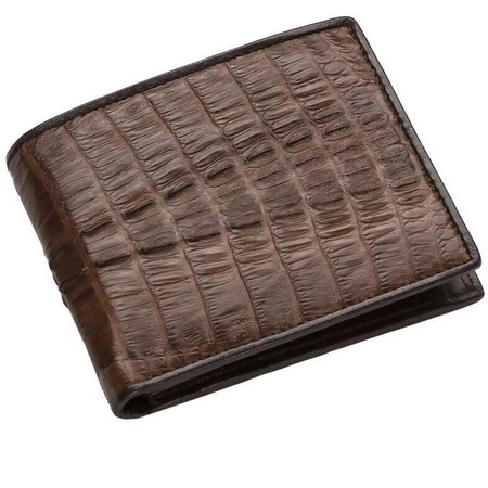 Мужской коричневый кошелек из кожи крокодила Ekzotic Leather cw30 купить недорого в Ты Купи