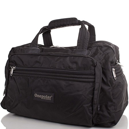 Черная прочная спортивно-дорожная мужская сумка ONEPOLAR купить недорого в Ты Купи