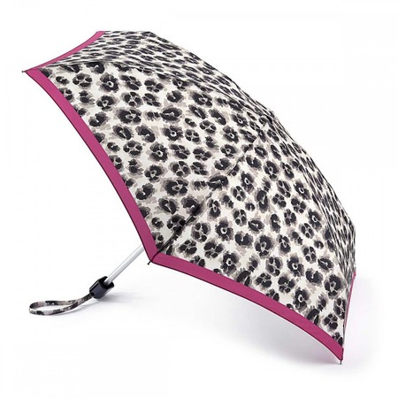 Мини зонт женский механический Fulton L501-039359 Tiny-2 Leopard Border (Леопардовая полоса) купить недорого в Ты Купи