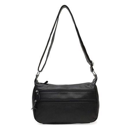 Жіноча шкіряна сумка Borsa Leather K1028a-black купити недорого в Ти Купи