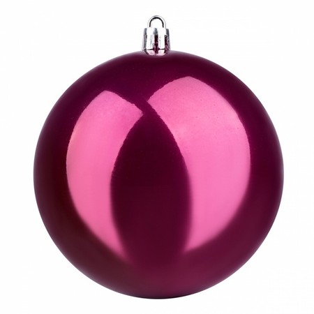 Шар новогодний Yes! Fun d-10 см, вишневый, перламутровый 973508 купить недорого в Ты Купи