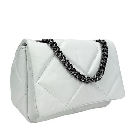 Стеганная женская мягкая сумочка на цепи Firenze Italy F-IT-98106W купить недорого в Ты Купи
