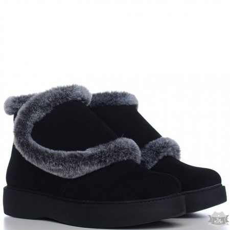 Размер 41 - Женские черные замшевые ботинки Villomi 0515-15 купити недорого в Ти Купи