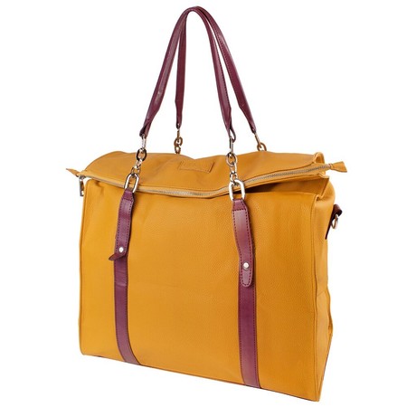 Дорожня сумка LASKARA LK10240-yellow-purple купити недорого в Ти Купи