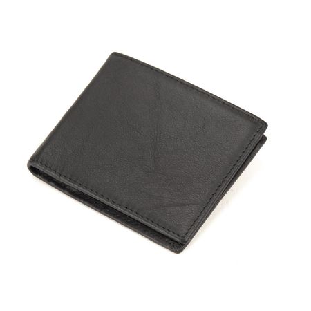 Мужское маленькое портмоне кожаное черное Tiding Bag M39-609-21A купить недорого в Ты Купи