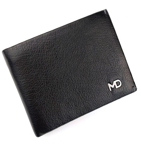 Мужской кожаный кошелек-зажим на магнитах MD Leather MD-555-2A (JZ6732) черный купить недорого в Ты Купи