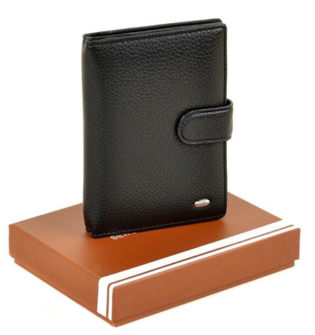Чорний чоловічий гаманець зі шкіри Dr.Bond M5 black купити недорого в Ти Купи