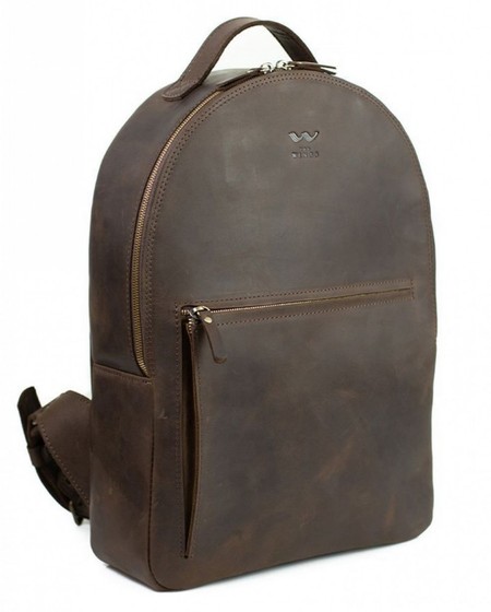 Женский рюкзак из натуральной кожи Groove L темно-коричневый винтаж TW-GROOVE-L-BRW-CRZ купить недорого в Ты Купи
