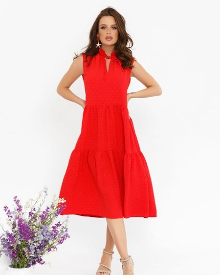 Сукня ISSA PLUS SA-274 S червоний купити недорого в Ти Купи