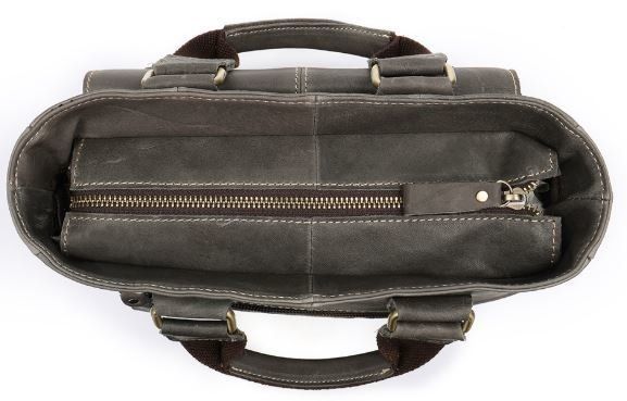 Мужская кожаная серая сумка Vintage 14818 купить недорого в Ты Купи