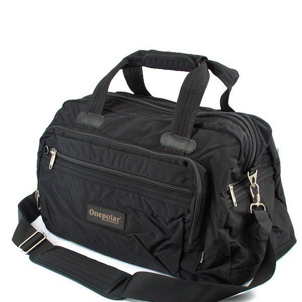 Черная прочная спортивно-дорожная мужская сумка ONEPOLAR купить недорого в Ты Купи