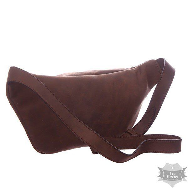 Мужская кожаная коричневая сумка на пояс Valenta ВС1414610 купить недорого в Ты Купи