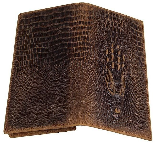 Чоловічий шкіряний гаманець Vintage 14381 Коричневий купити недорого в Ти Купи