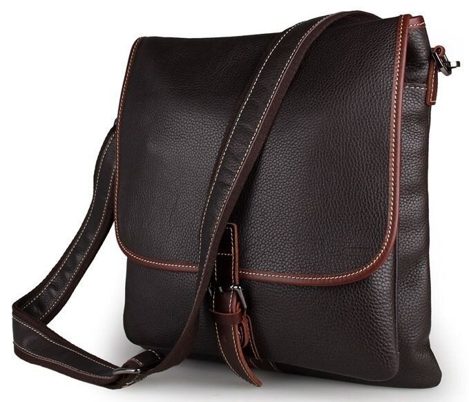 Чоловіча шкіряна сумка Vintage 14257 Темно-коричневий купити недорого в Ти Купи
