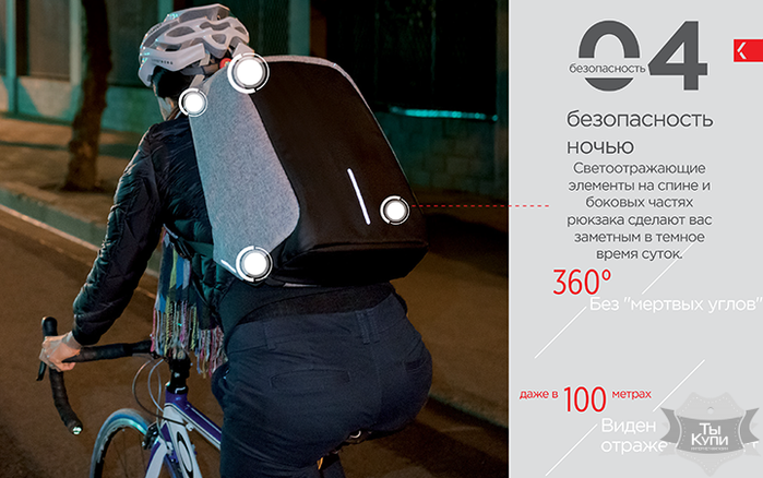 Рюкзак для ноутбука XD Design Bobby anti-theft backpack 15.6'' (P705.544) купить недорого в Ты Купи