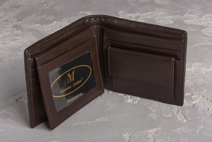 Чоловік коричневий гаманець зі шкіри крокодила Ekzotic Leather cw30 купити недорого в Ти Купи