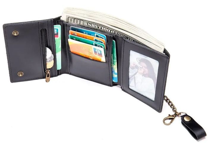 Чоловічий шкіряний гаманець на ланцюжку Vintage 20244 купити недорого в Ти Купи