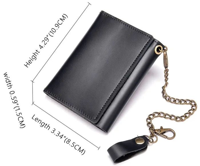 Чоловічий шкіряний гаманець на ланцюжку Vintage 20244 купити недорого в Ти Купи