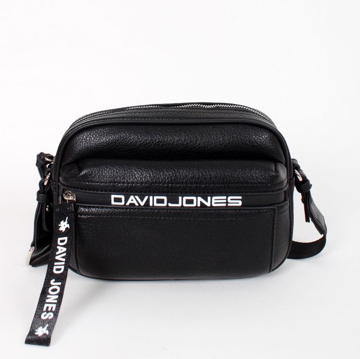 Женская черная сумка из экокожи David Jones Дженнифер 5989-1Т купить недорого в Ты Купи