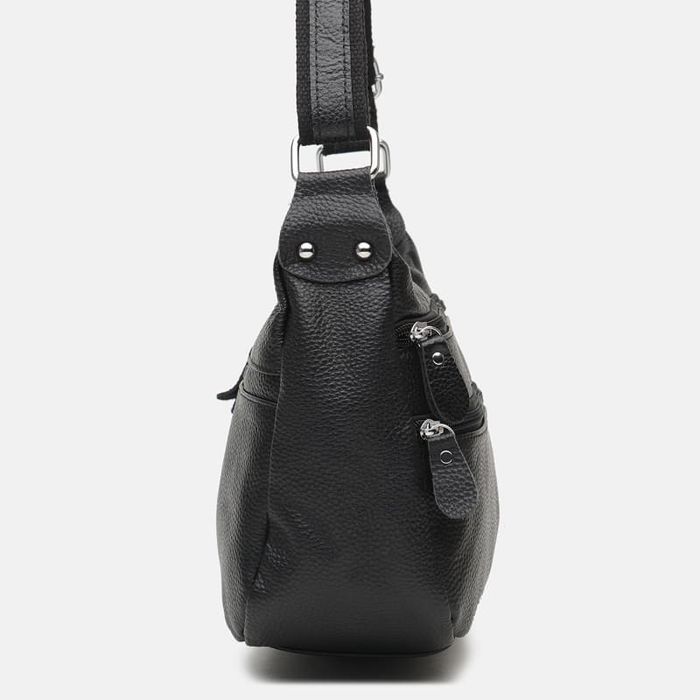 Женская кожаная сумка Borsa Leather K1028a-black купить недорого в Ты Купи