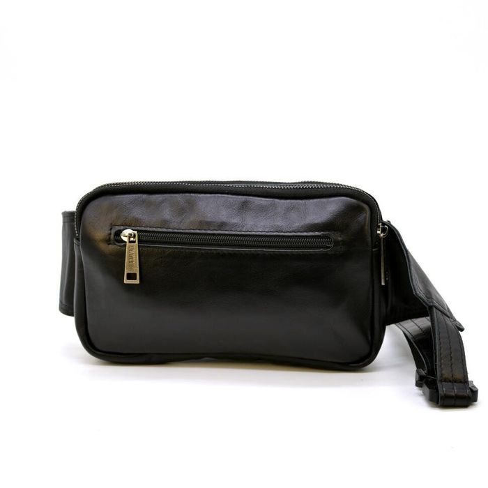 Кожаная мужская черная сумка на пояс с фатексом Tarwa ga-0704-3md купить недорого в Ты Купи