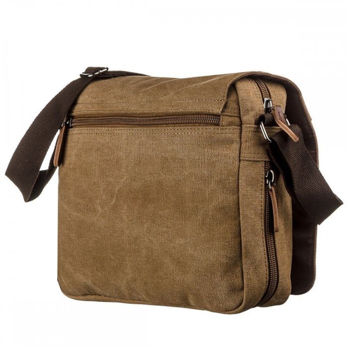 Чоловіча текстильна коричнева сумка Vintage 20190 купити недорого в Ти Купи