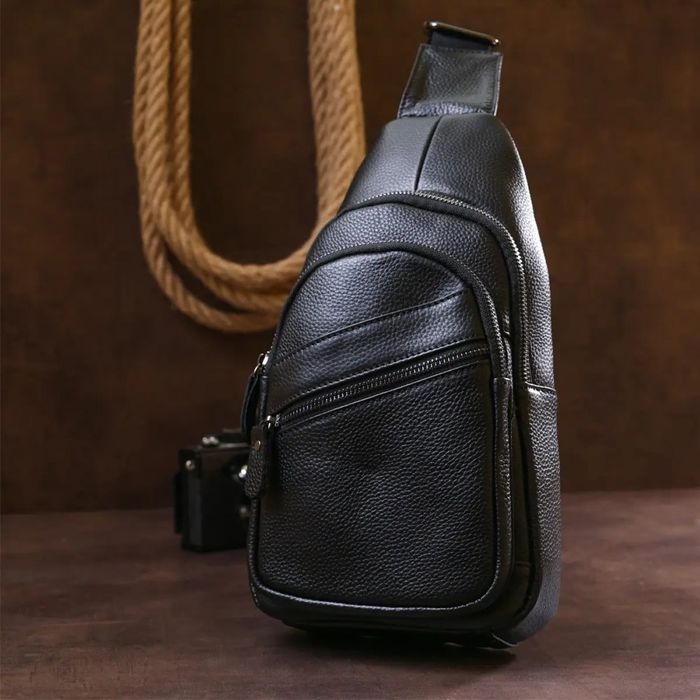 Мужская кожаная сумка-слинг Vintage 20672 купить недорого в Ты Купи