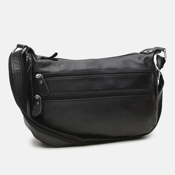 Женская кожаная сумка Borsa Leather K1028a-black купить недорого в Ты Купи