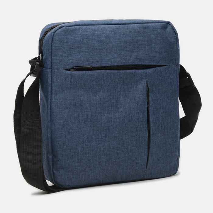 Мужская сумка через плечо V1N-6813 Синяя купить недорого в Ты Купи