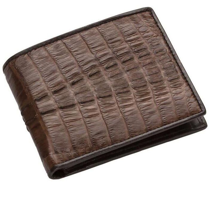 Чоловік коричневий гаманець зі шкіри крокодила Ekzotic Leather cw30 купити недорого в Ти Купи